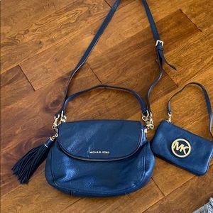 Michael Kors Navy purse & wrislet! set